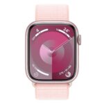 refurbished apple watch series 9 gps 45mm silver with sport loop - Pink