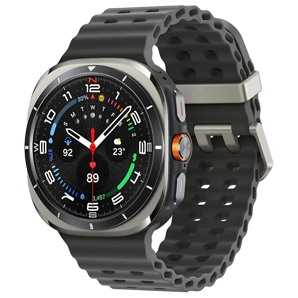 galaxy watch ultra 47mm smartwatch, gps + cellular, titanium silver excellent condition
