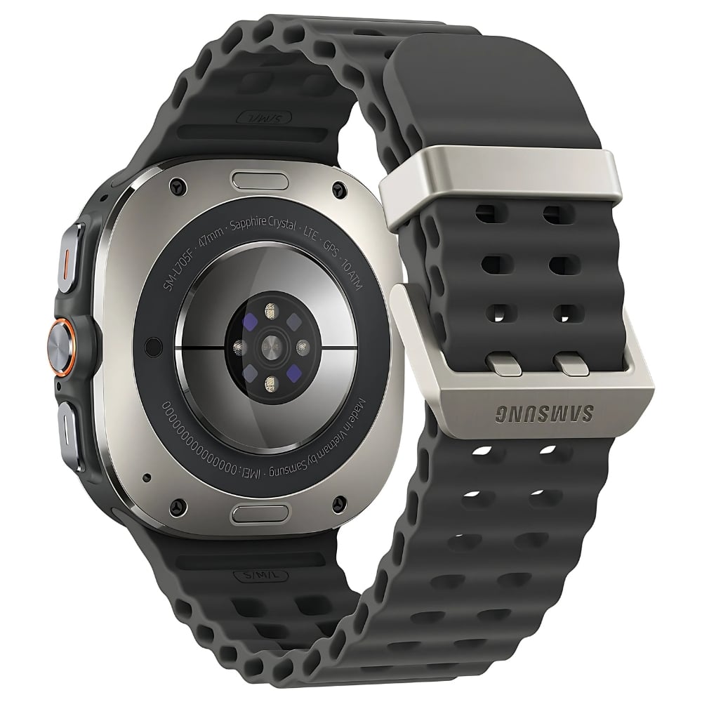 galaxy watch ultra 47mm smartwatch, gps + cellular, titanium silver excellent condition