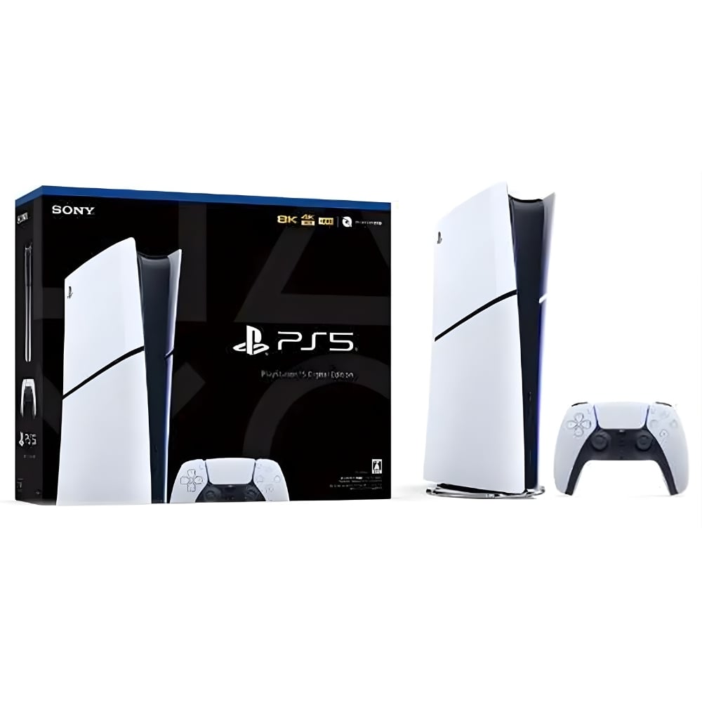 playstation 5 disk edition slim gaming console with dualsense controller, 1tb refurbished