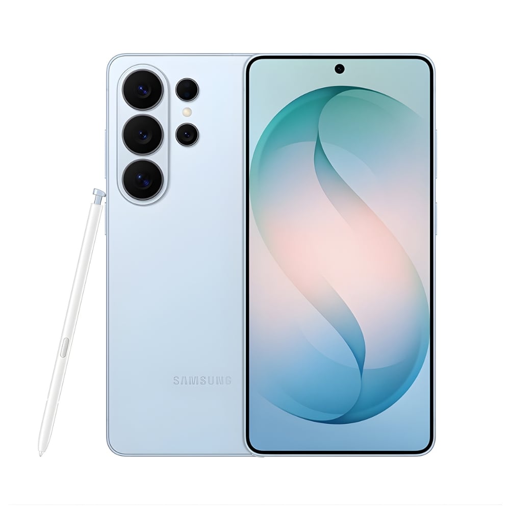 Samsung smartphone with stylus and triple rear cameras