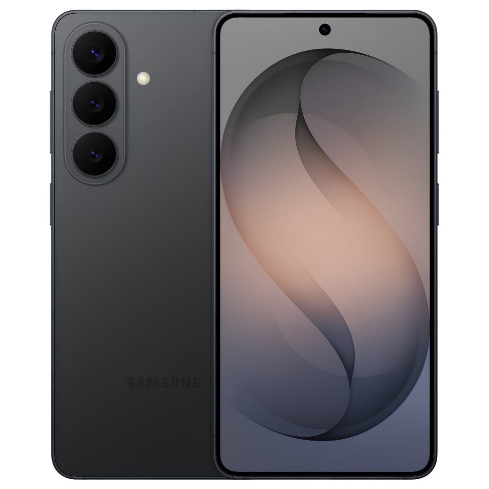 auto draft Samsung galaxy s26 black smartphone showing front and triple rear cameras