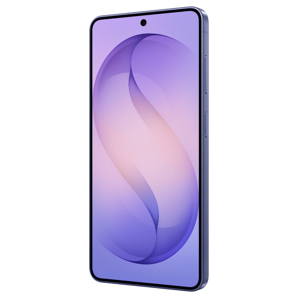Modern smartphone with purple gradient display