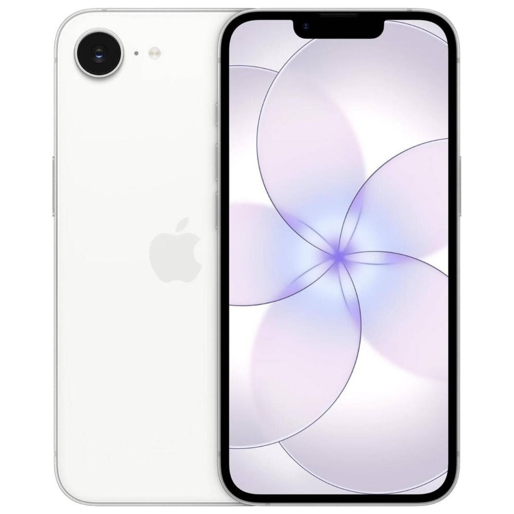 White Apple iPhone front and back view