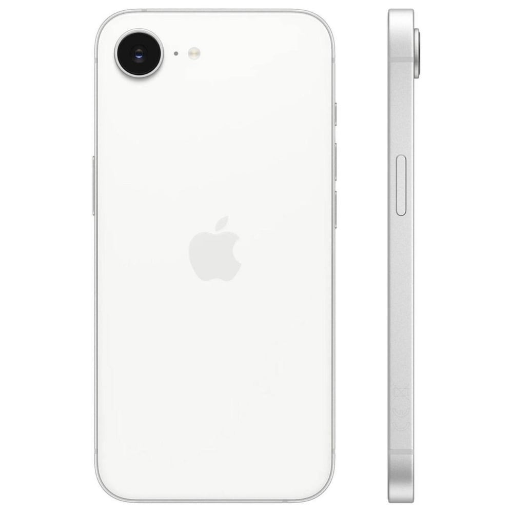 White Apple iPhone rear and side view