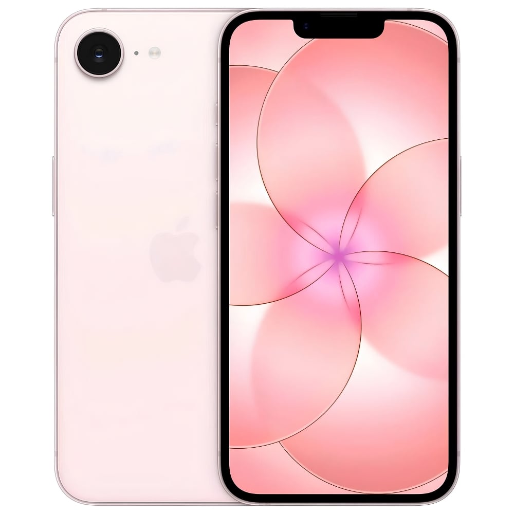 Pink Apple iPhone front and back view