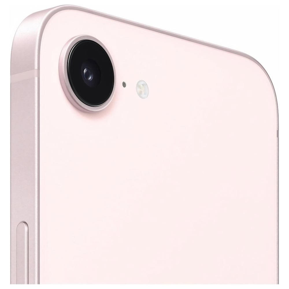 Close-up of pink smartphone rear camera