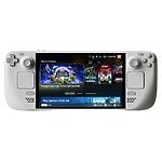 Steam Deck handheld gaming console with home screen